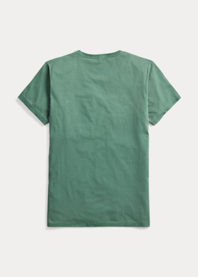 Playeras Ralph Lauren Hombre Verdes - Garment-Dyed Pocket - WUXRZ9056